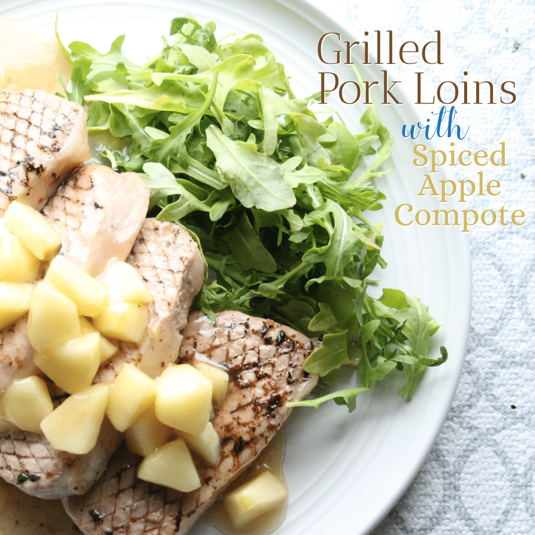 Grilled Pork Loins With Spiced Apple Compote